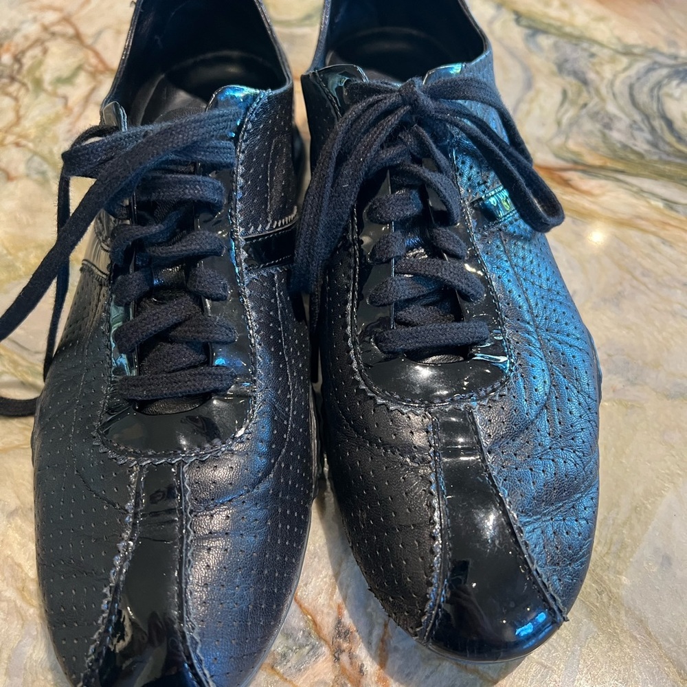 Cole Haan NikeAir womens Black leather mesh sneakers tennis shoes 8.5